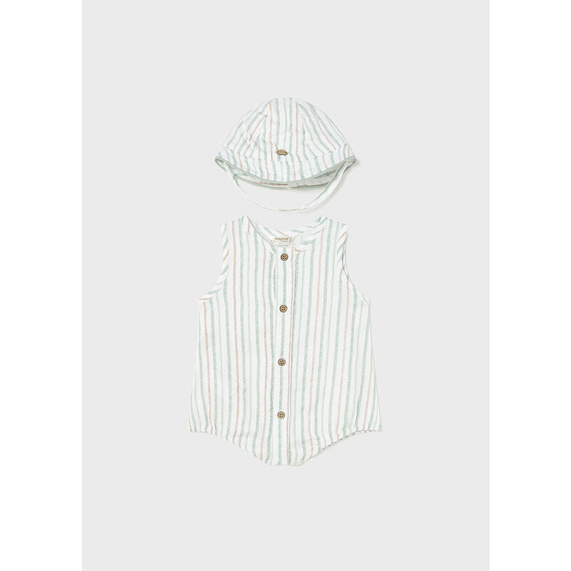 Salopette con cappellino neonato