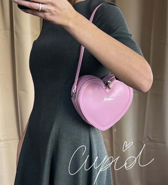 Borsetta cuore Label Rose rosa