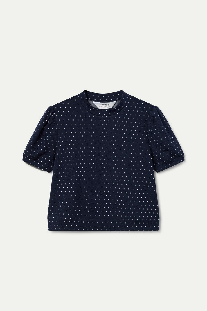 T-shirt jacquard con stampa Super Mini Dots