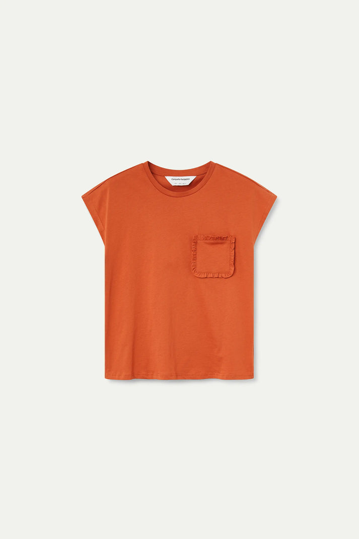 Maglietta basic marrone in 100% cotone
