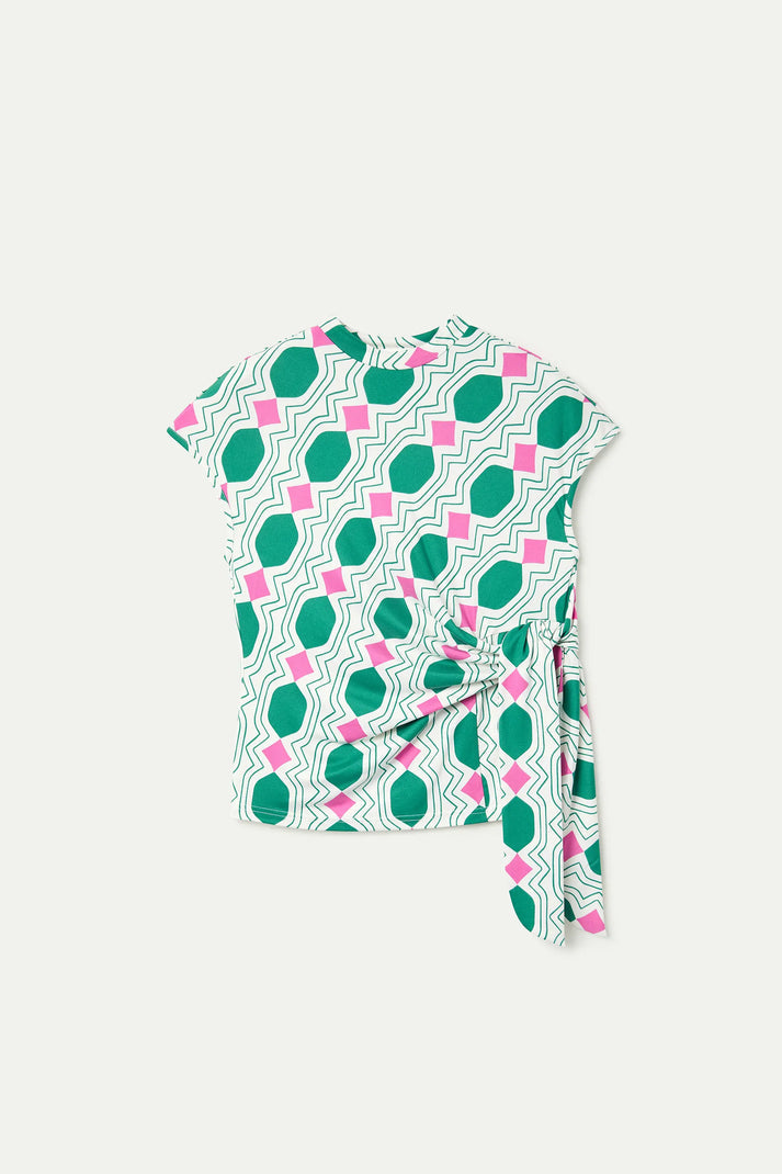 T-shirt con stampa geometrica
