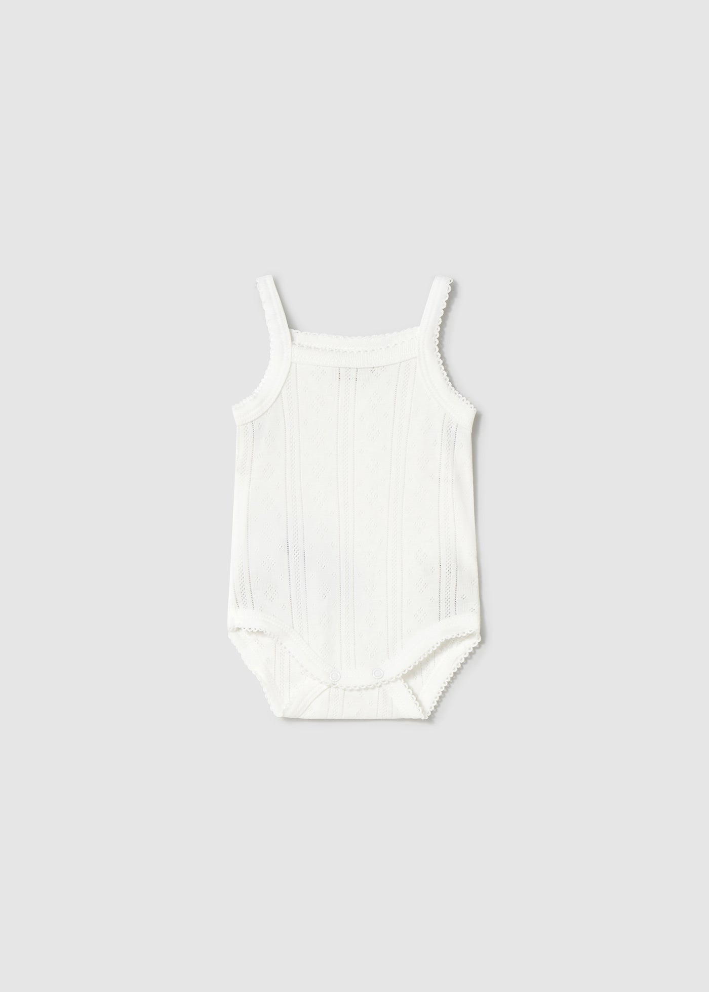 Body con bretelle traforato neonata