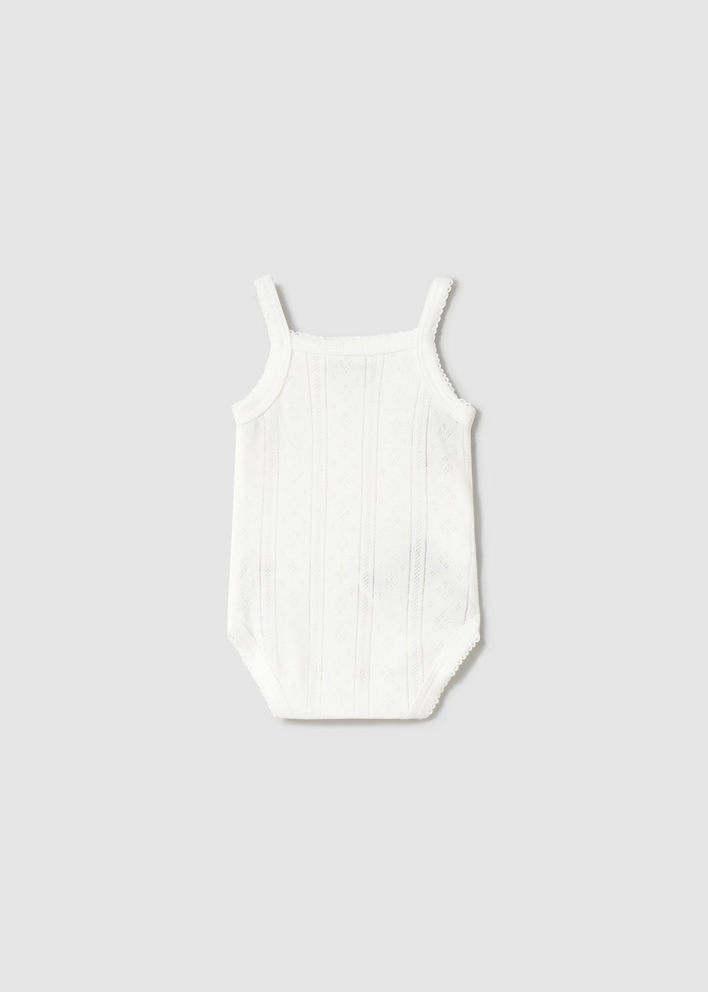 Body con bretelle traforato neonata