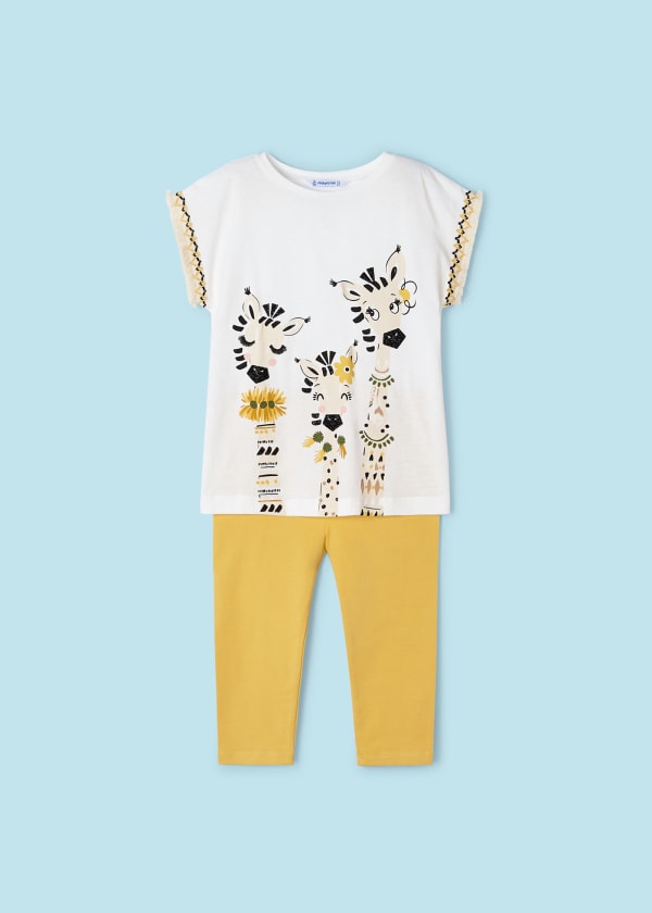 Completo 2 pezzi giraffe bambina