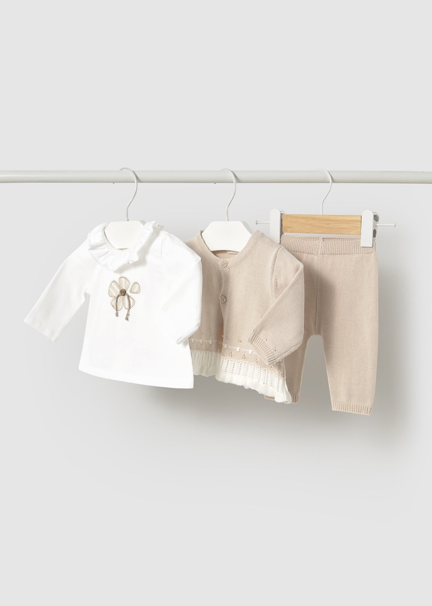Completo 3 pezzi tricot neonata