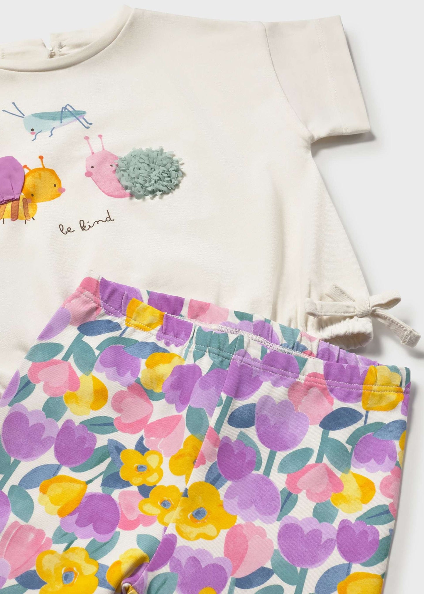 Completo leggings stampato e maglietta neonata