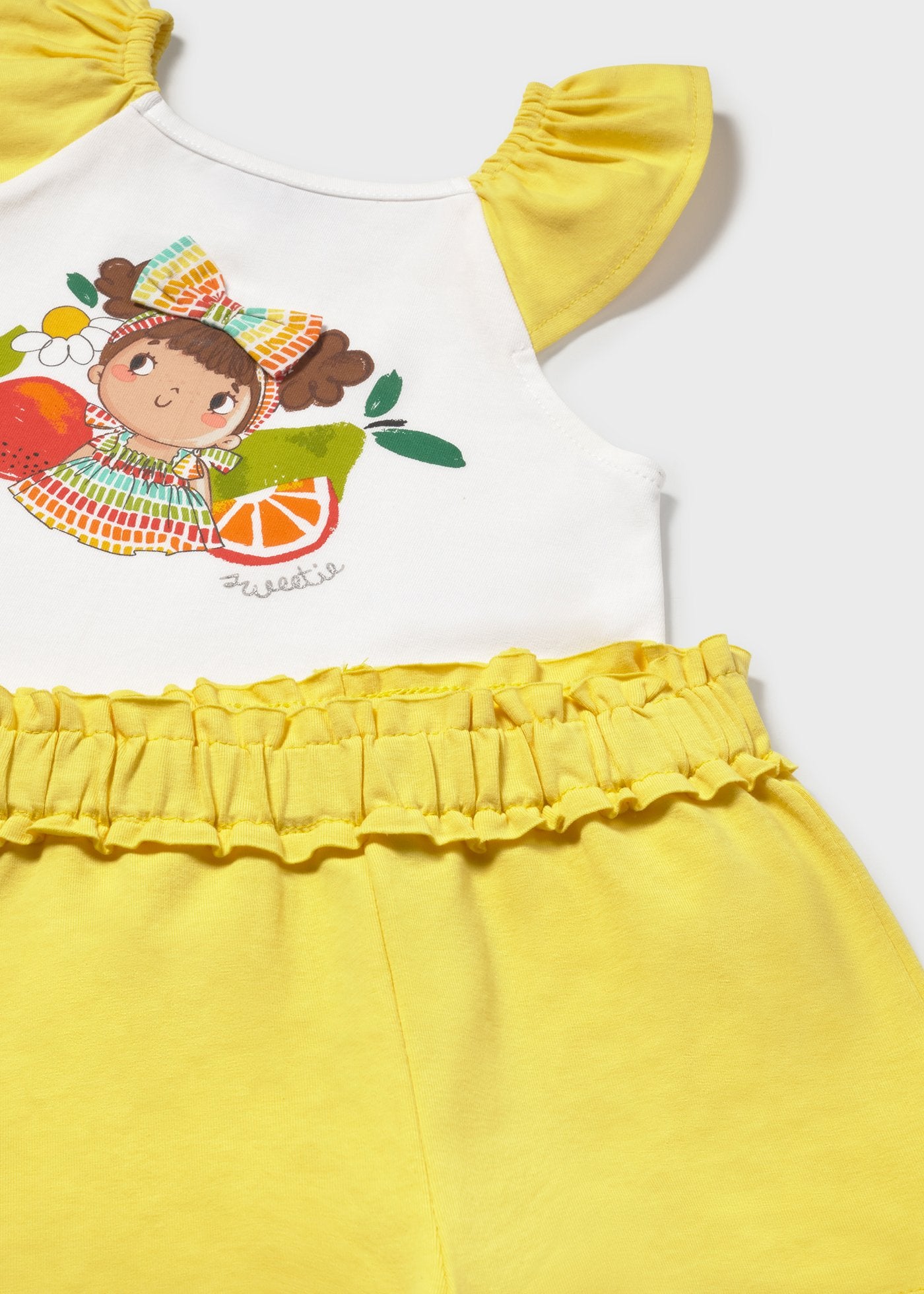 Completo pantaloncino e maglietta serigrafia bimba