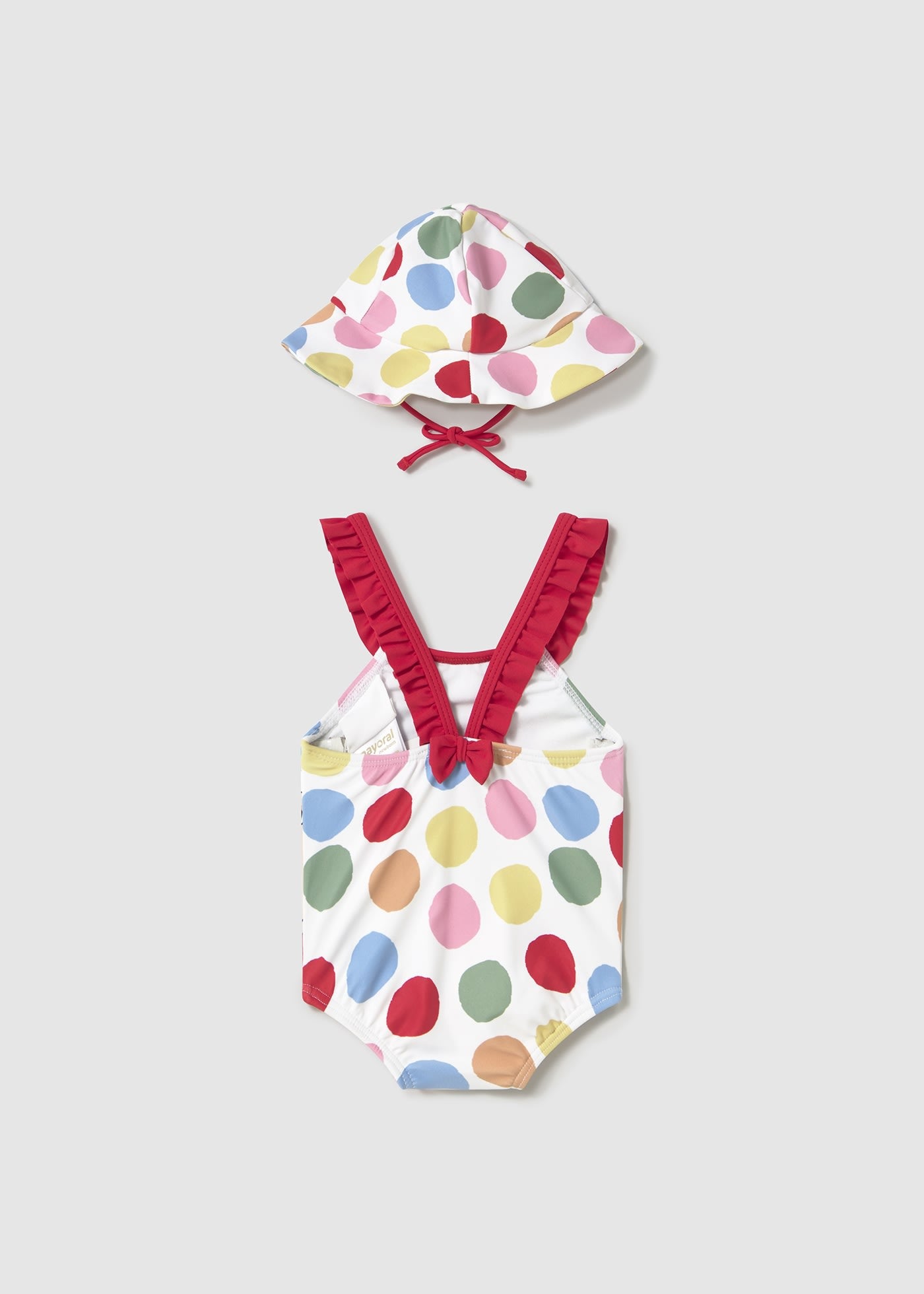 Costume cappello con protezione solare neonata