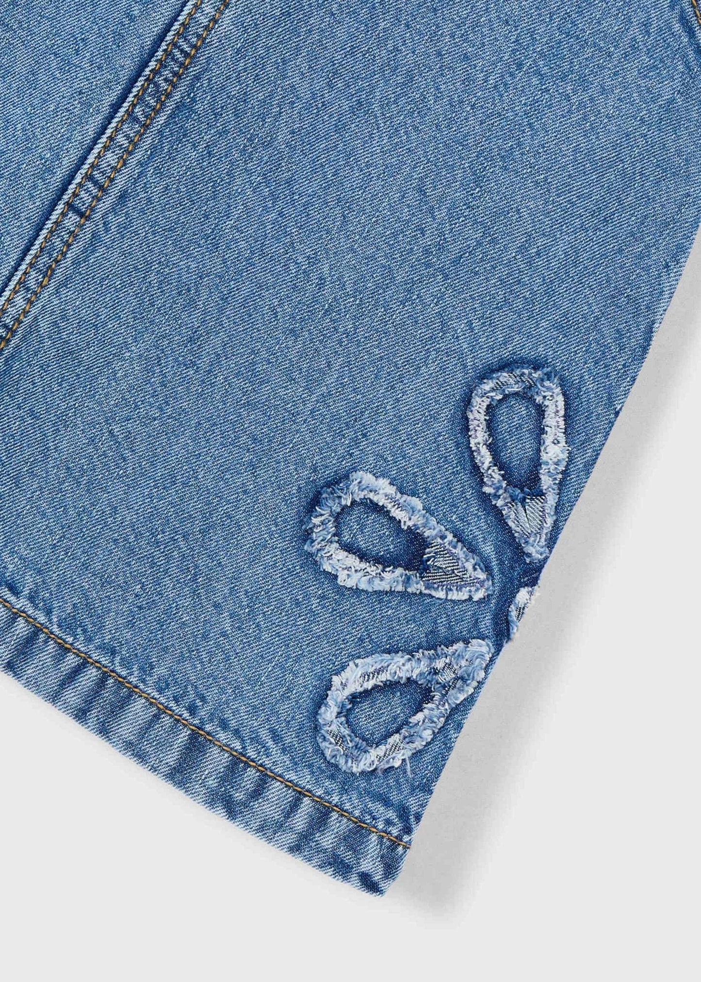 Gonna salopette jeans morbida bambina