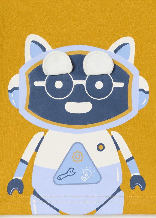 Maglietta interattiva robot neonato