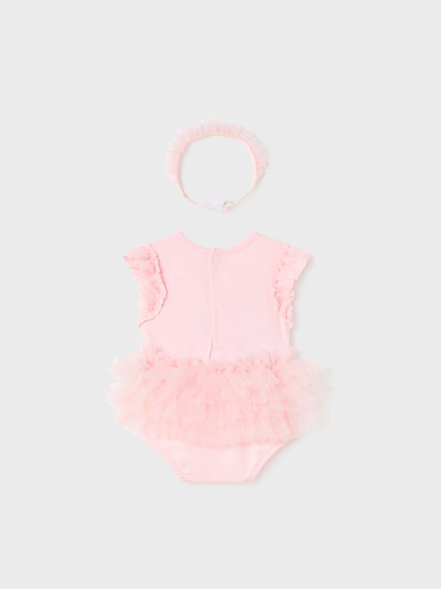 Body dettagli tulle con fascetta neonata