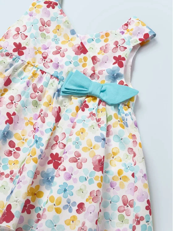 Abitino smanicato con culotte 100% cotone