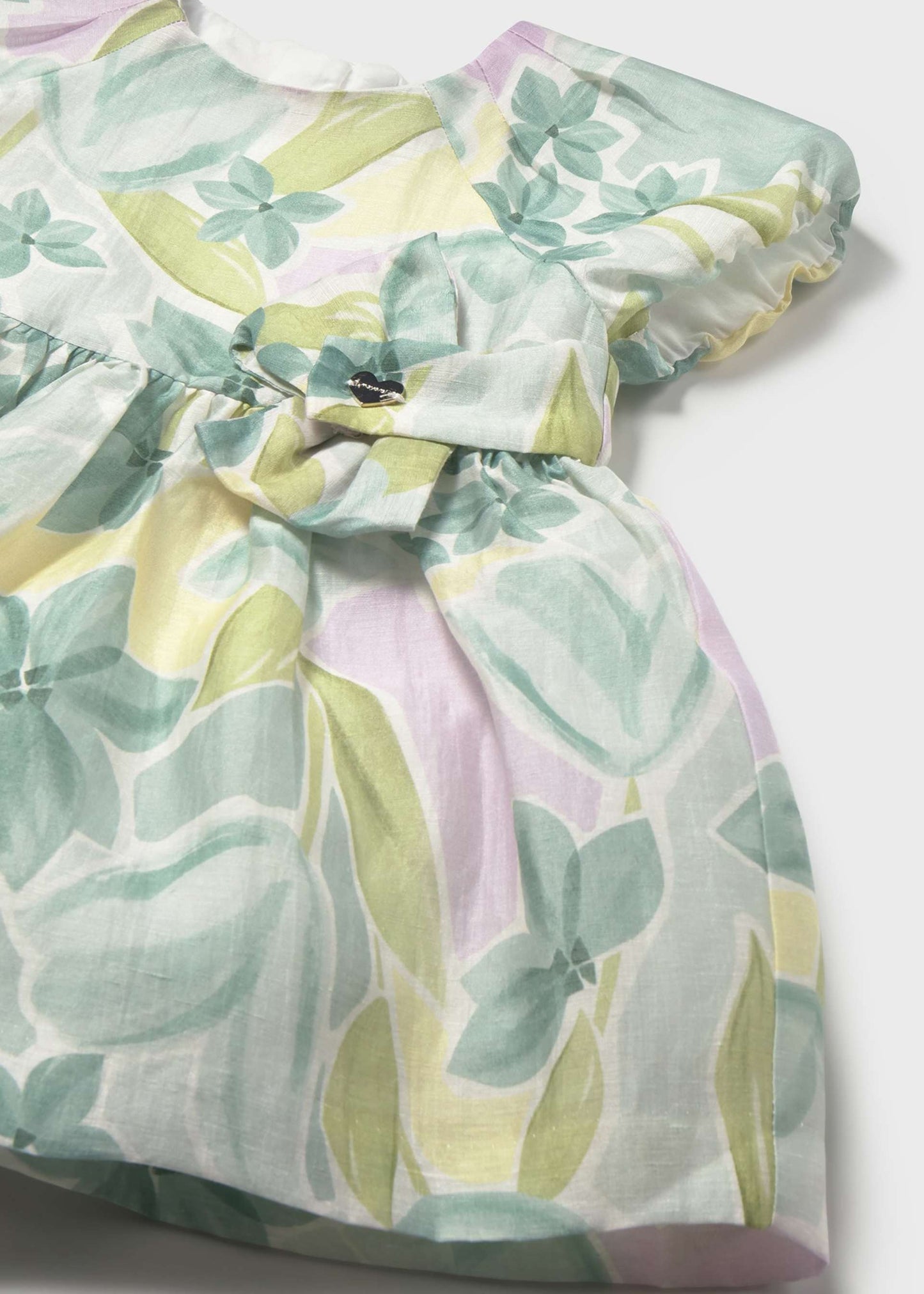 Vestito cerimonia stampato fiori neonata