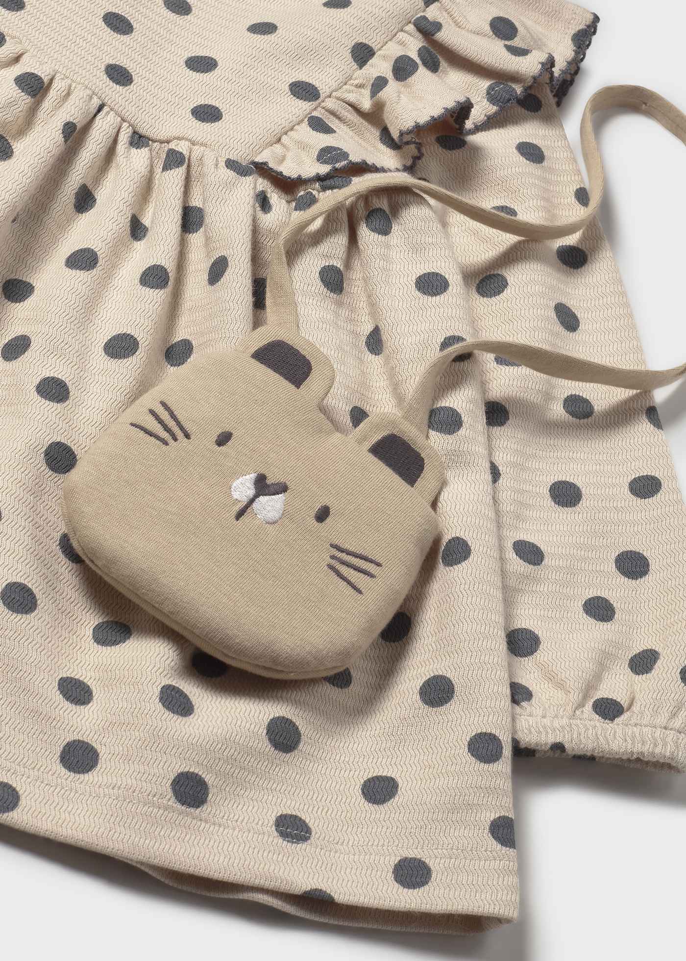 Vestito stampato con borsa