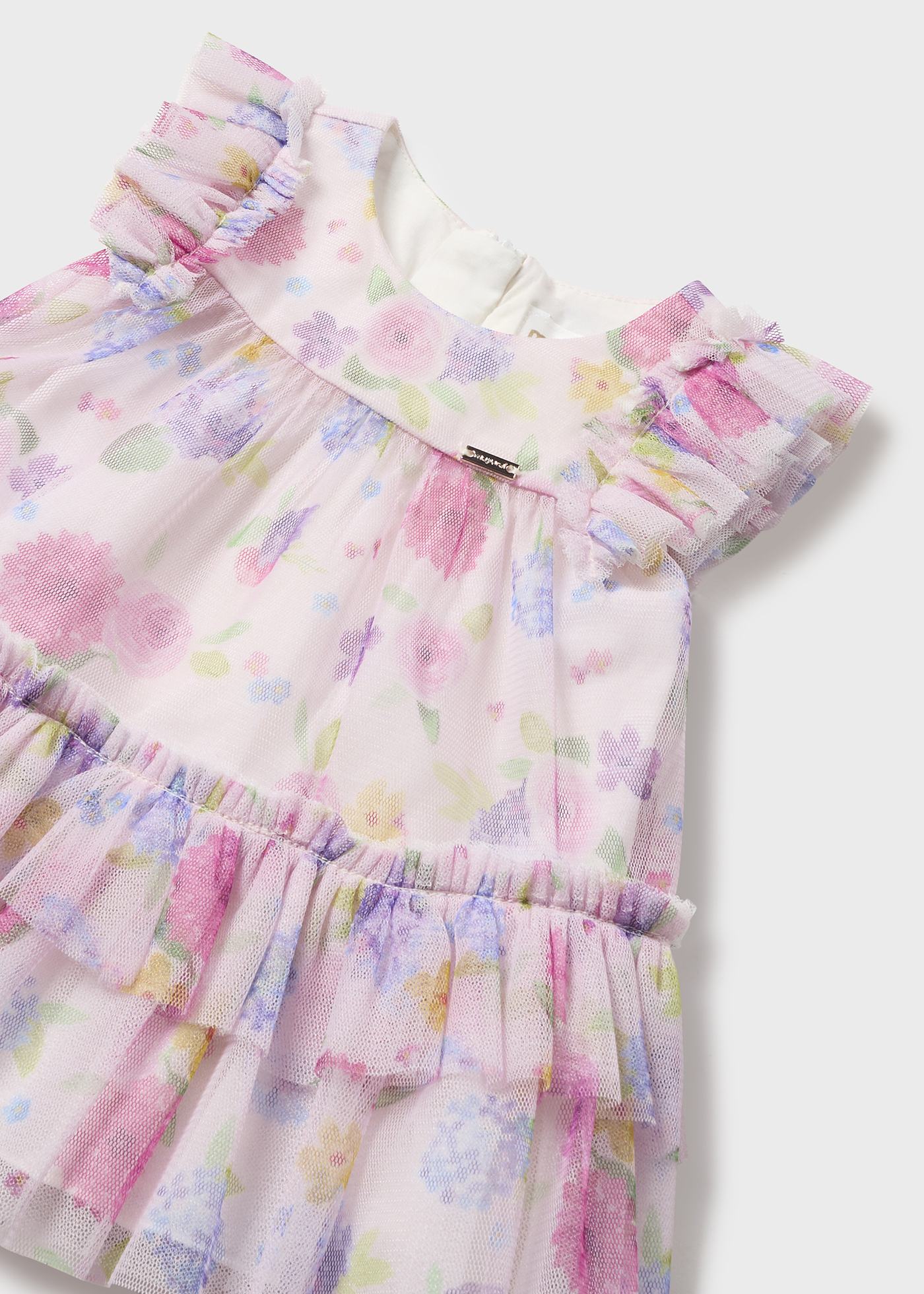 Vestito stampato tulle neonata