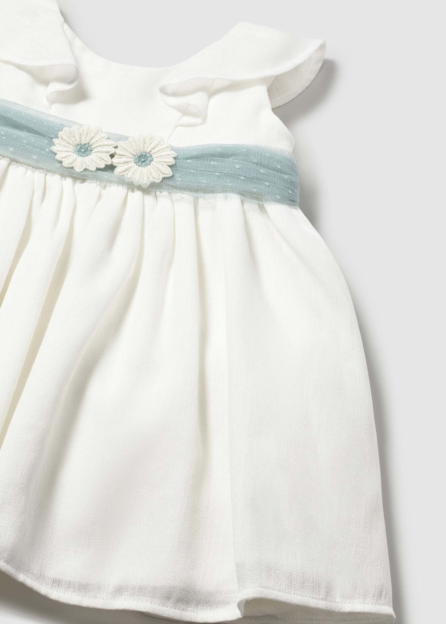 Vestito tulle con fusciacca neonata