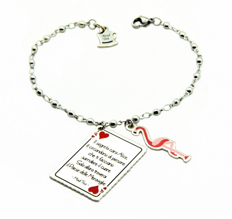 Bracciale “Alice e il Fenicottero"