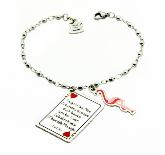 Bracelet "Alice et le Flamant"