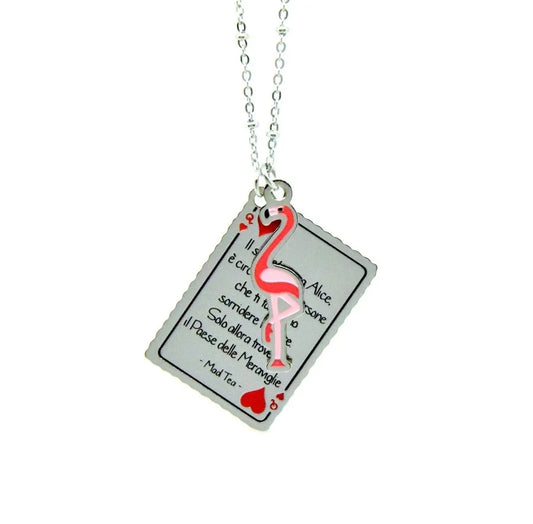 Collier « Alice et le Flamant »