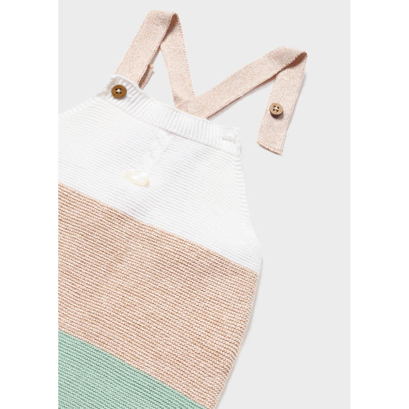 Completo t-shirt e salopette in tricot neonato