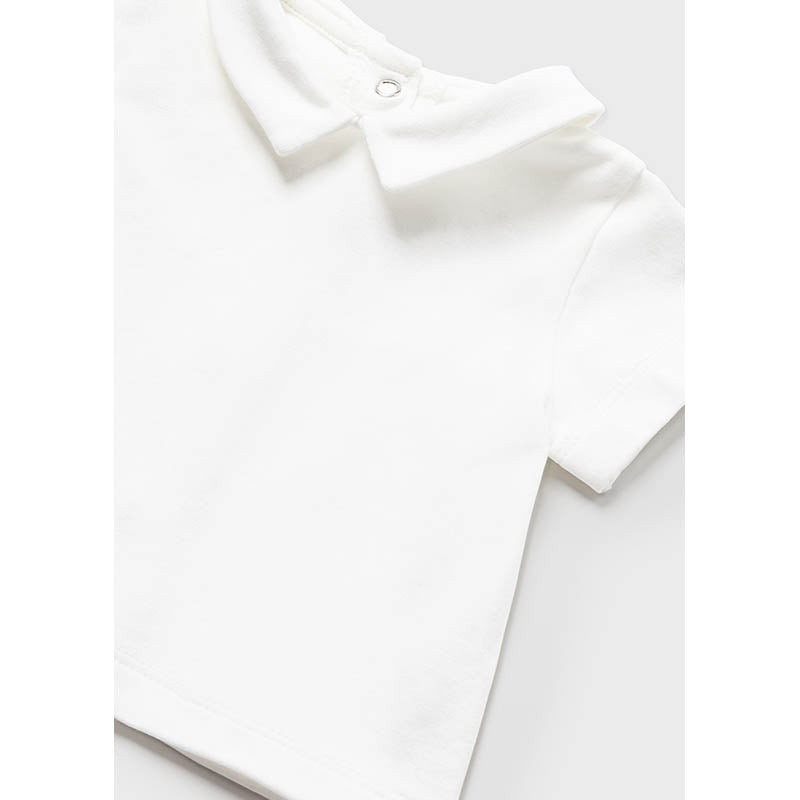 Completo t-shirt e salopette in tricot neonato