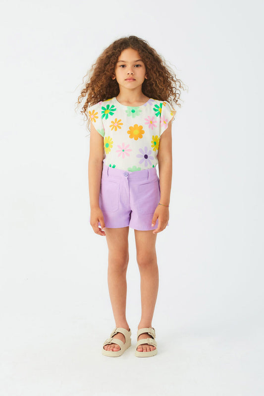 Top stampa floreale bambina