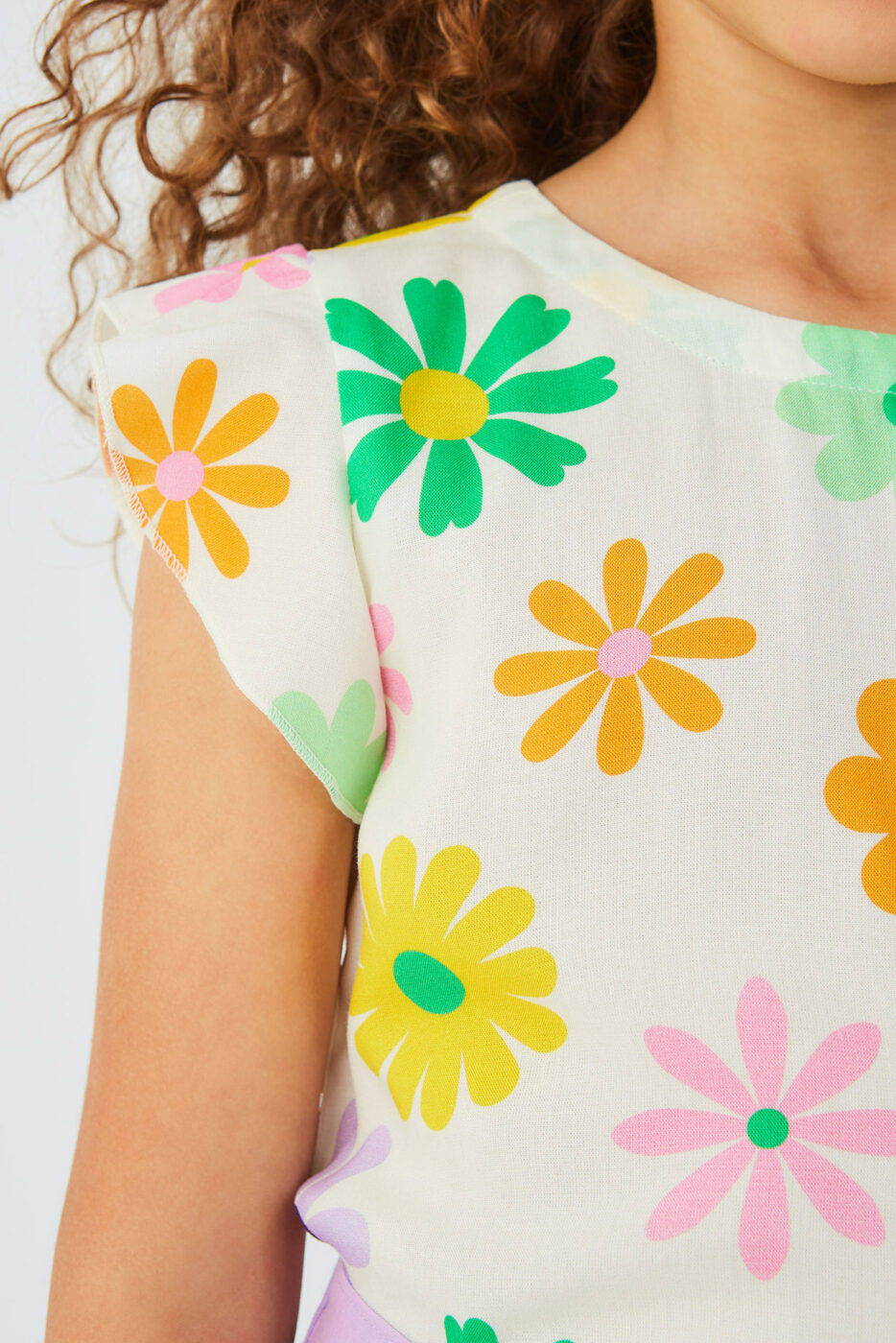 Top stampa floreale bambina