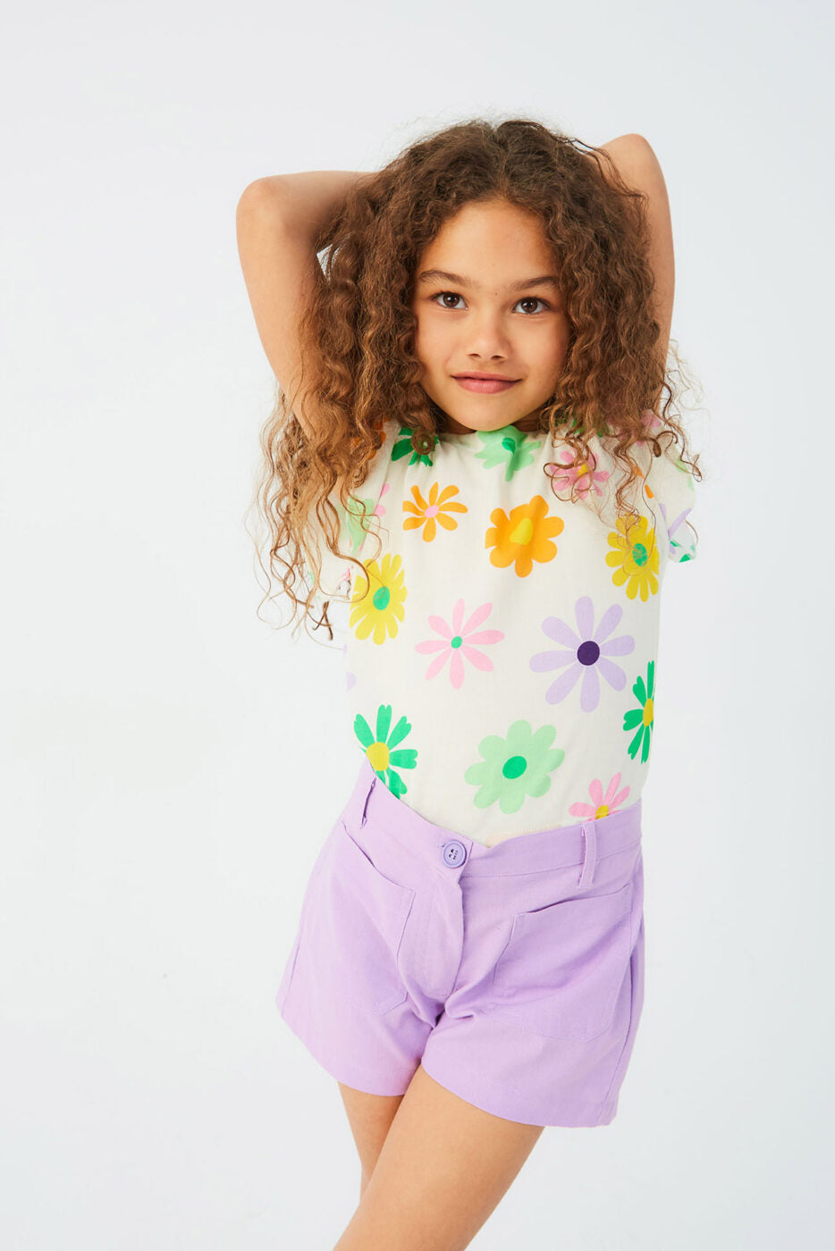 Top stampa floreale bambina