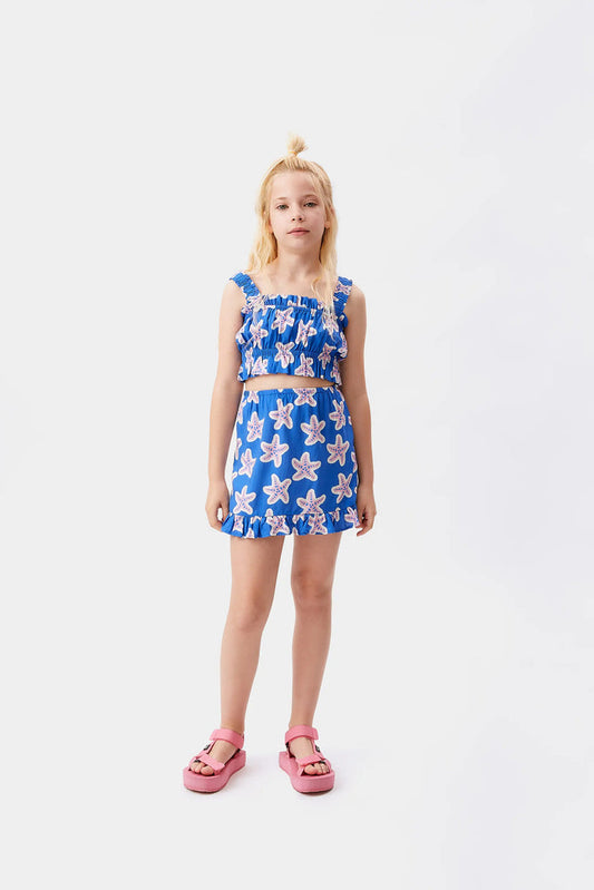 Gonna corta da bambina in rayon stella