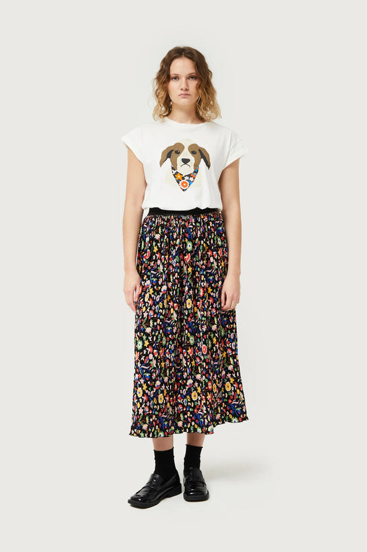 T-shirt con stampa cane