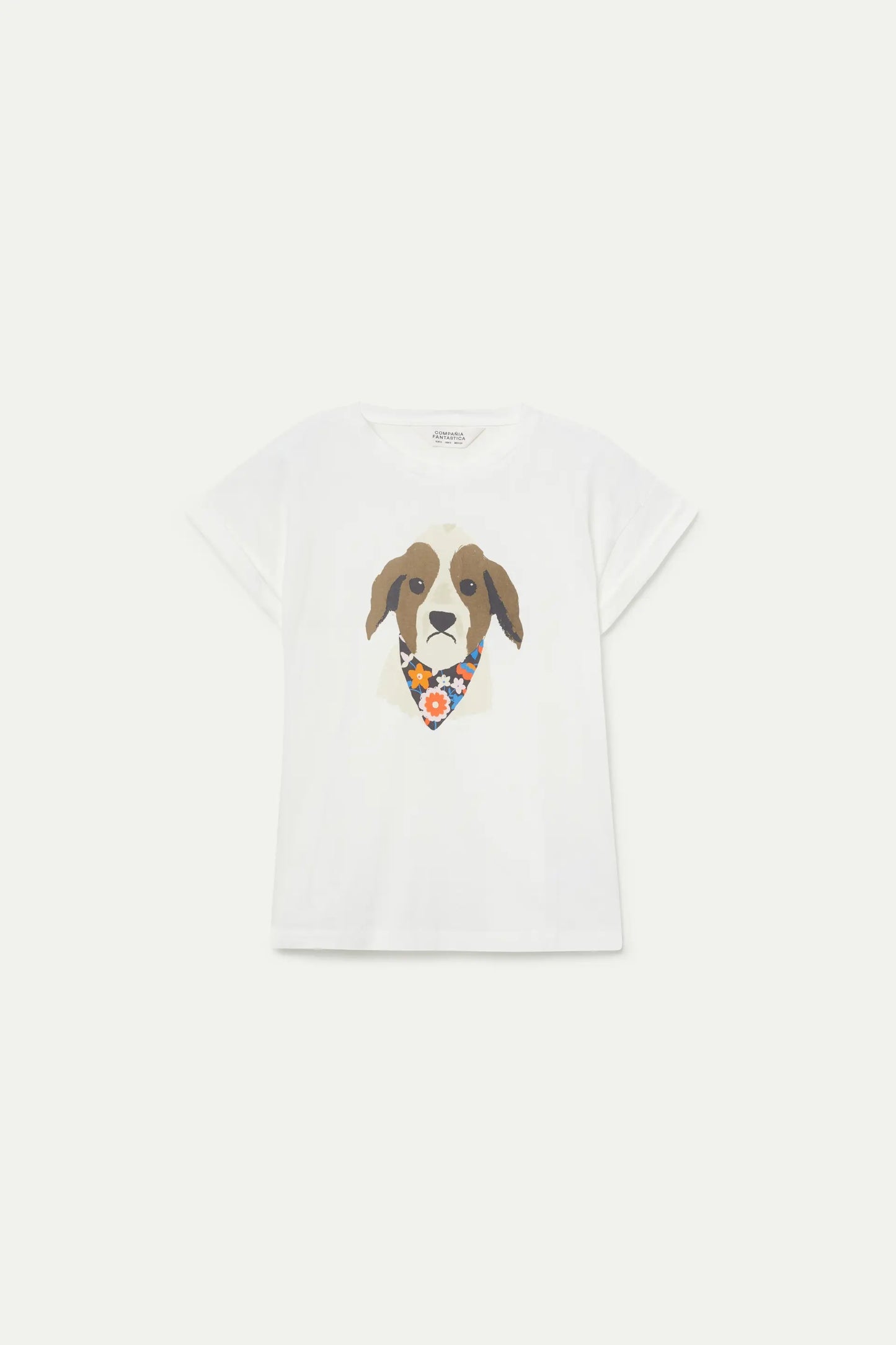 T-shirt con stampa cane