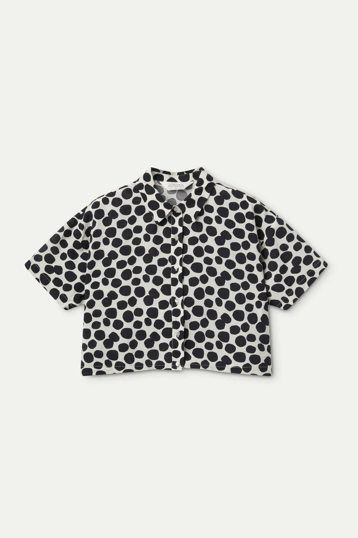 Camicia a maniche corte con stampa Terrazzo