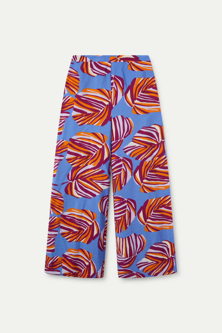 Pantaloni lunghi con stampa floreale Alocasia