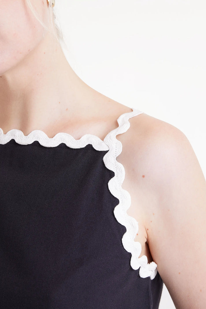 Top con spalline nere "picunela"