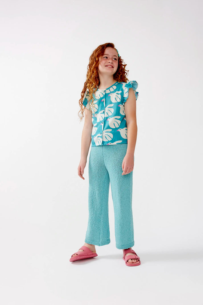 Top da bambina in rayon LENZING™ ECOVERO™ con stampa Dove