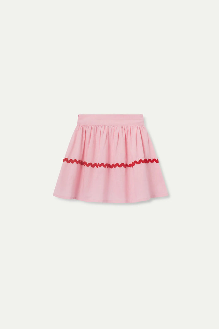 Gonna corta rosa picunela per bambina