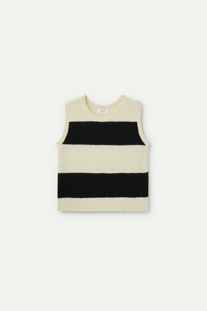 Top in maglia a righe nere