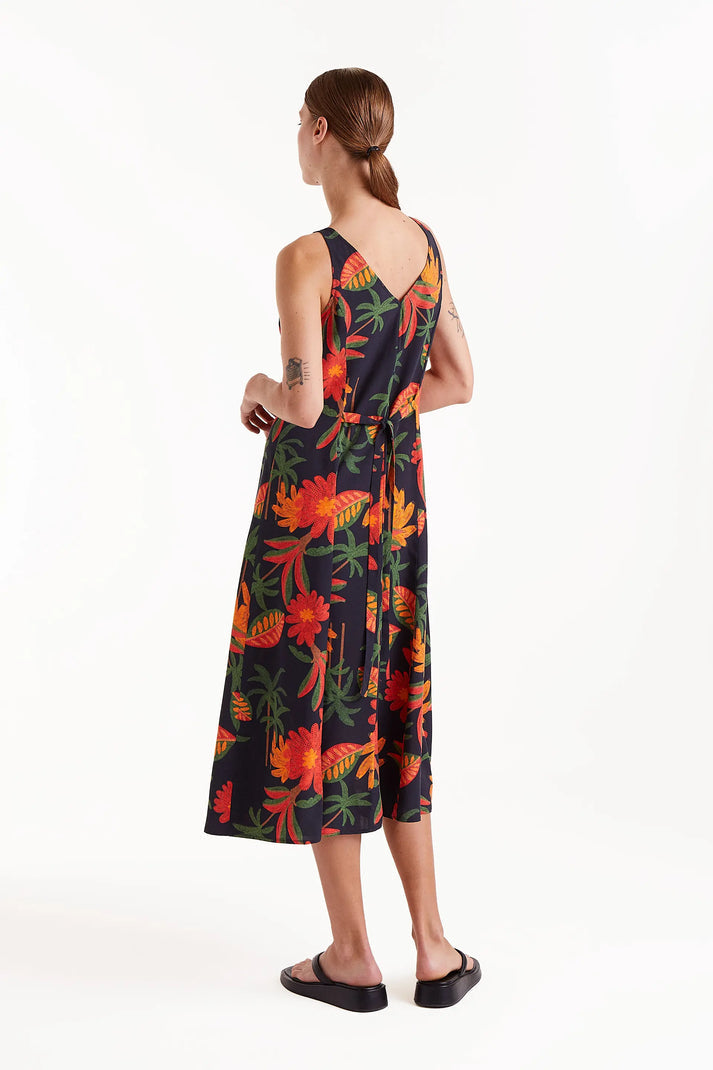 Abito midi con stampa floreale Famara