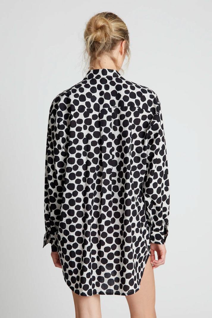 Camicia oversize con stampa terrazzo