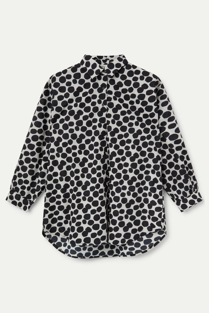 Camicia oversize con stampa terrazzo