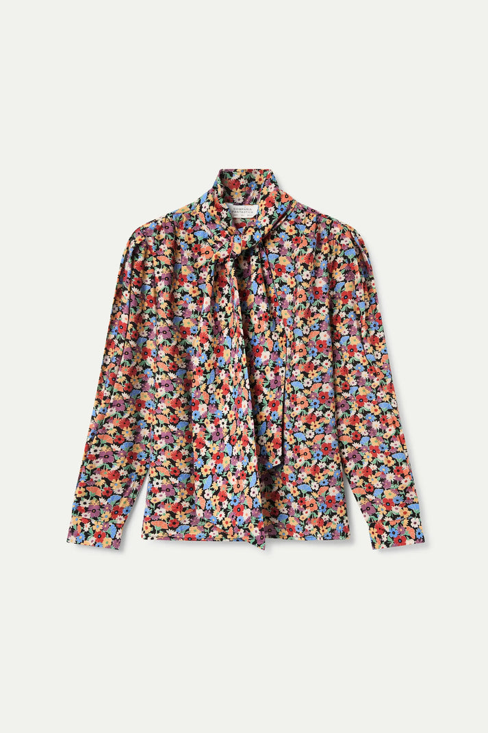Camicia con cravatta e stampa piccola Hampton