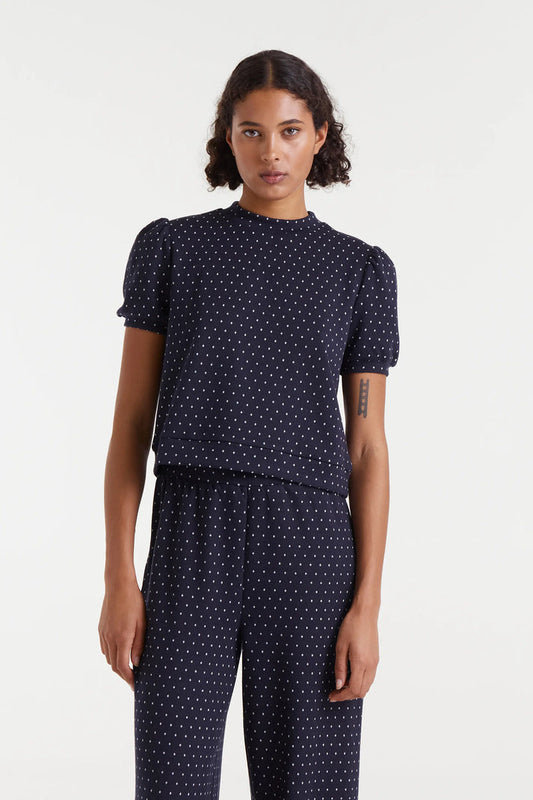 T-shirt jacquard con stampa Super Mini Dots