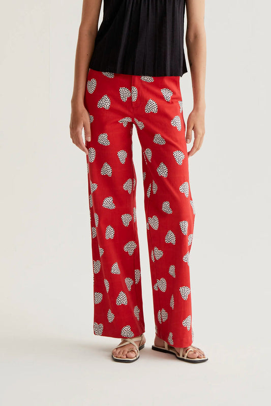 Pantaloni Harmony Red Print