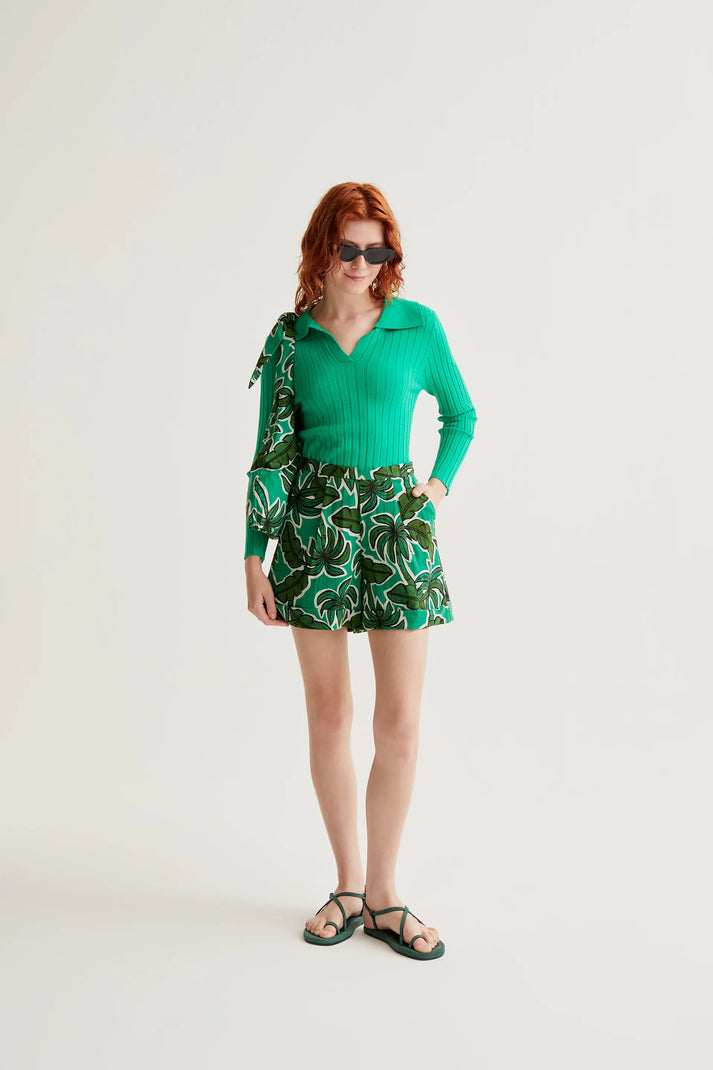 Pantaloncini con stampa di palme
