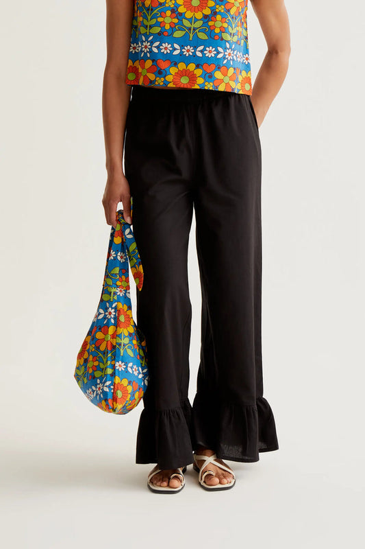 Pantaloni neri 100% cotone