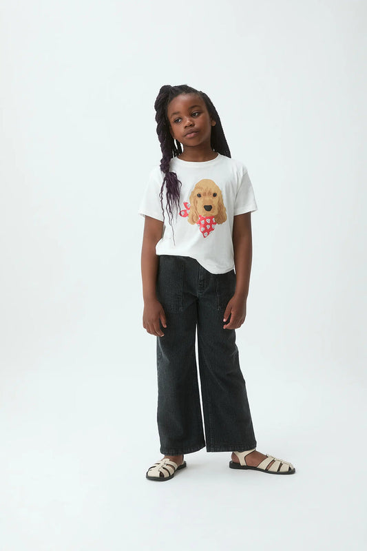 T-shirt da bambina con stampa Cocker Snail