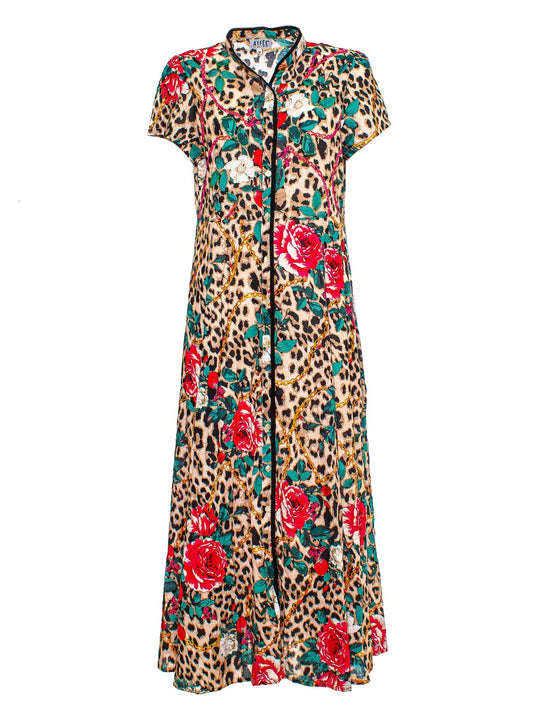 Abito lungo animalier