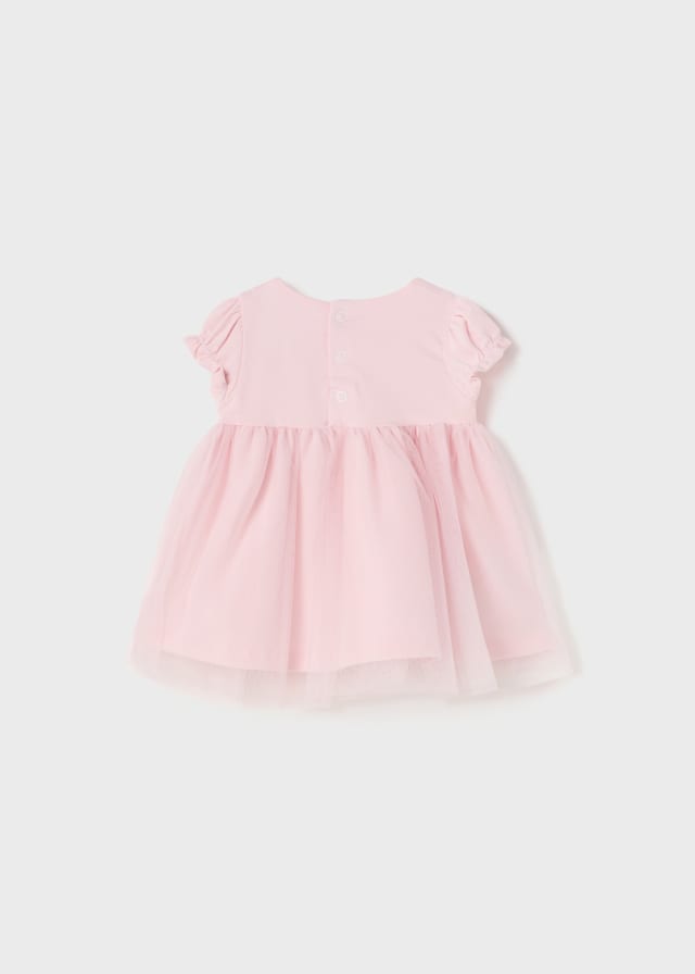 Vestito cotone e tulle neonata