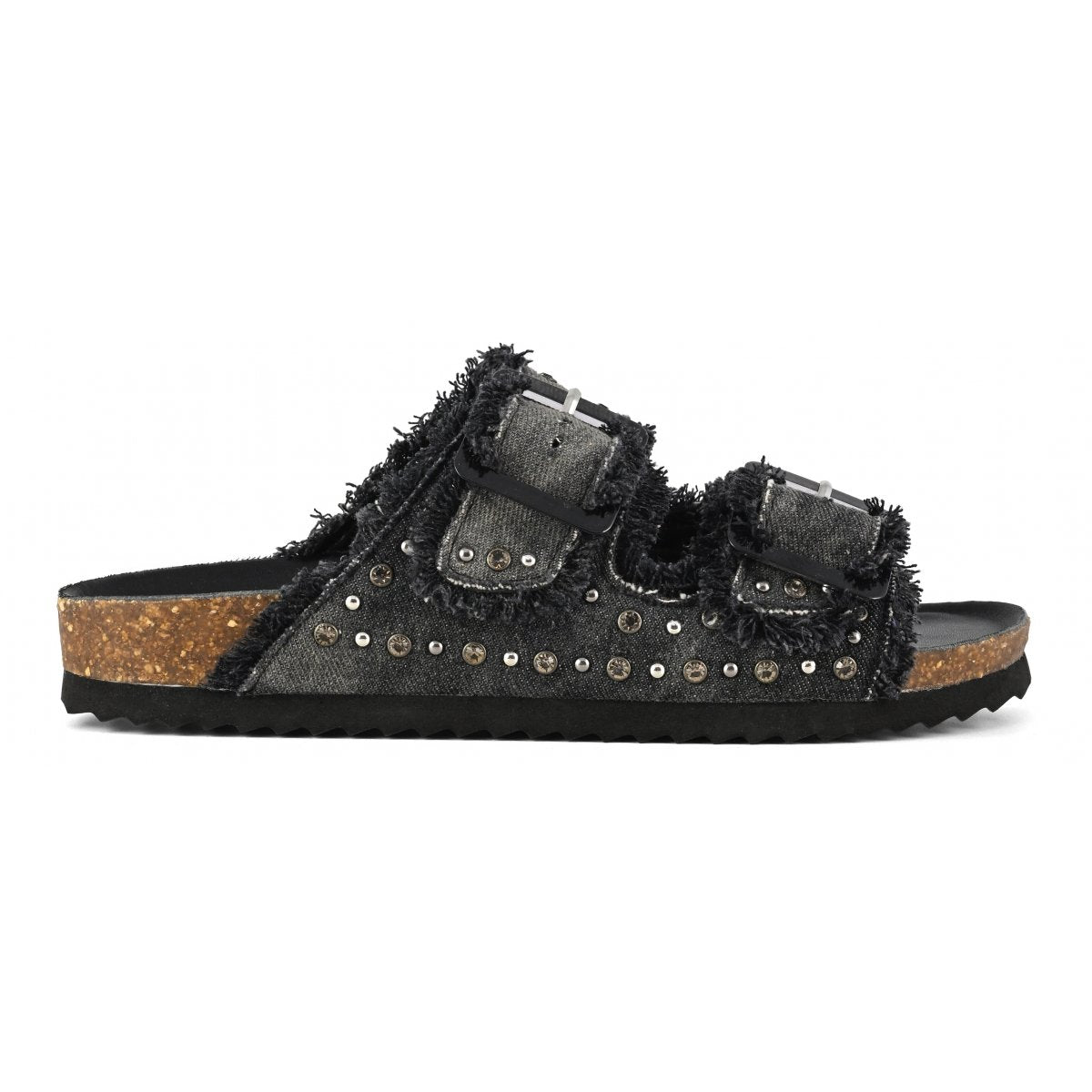 Sandalo denim e strass