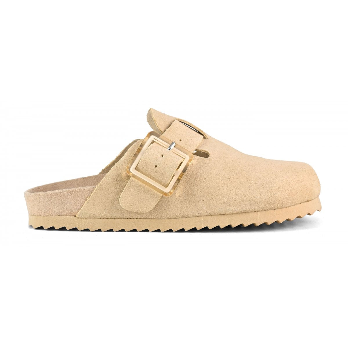 Sabot monocolore pelle scamosciata
